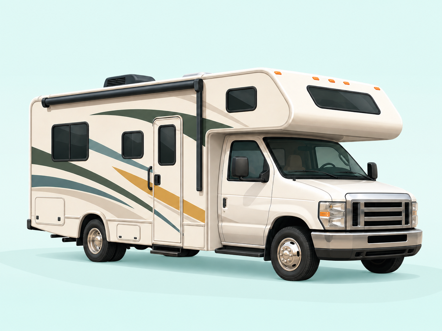 Class C — RV with a bed above the cab